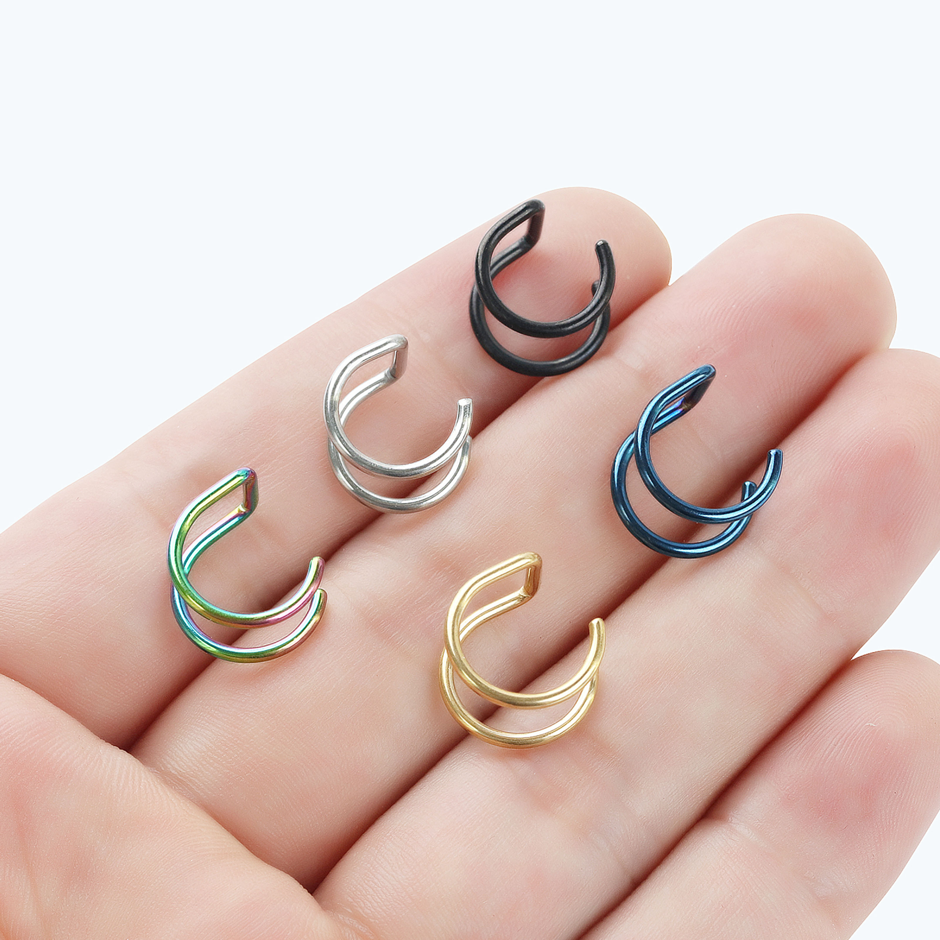 2pcs New No-Piercing Ear Cuffs - Body Jewelry Ear reseña y precio