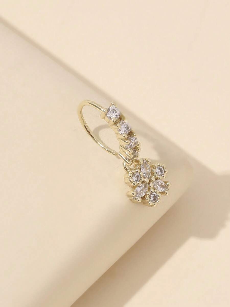 Delicate Flower Design Nose Ri - Body Jewelry Nose Studs reseña y precio