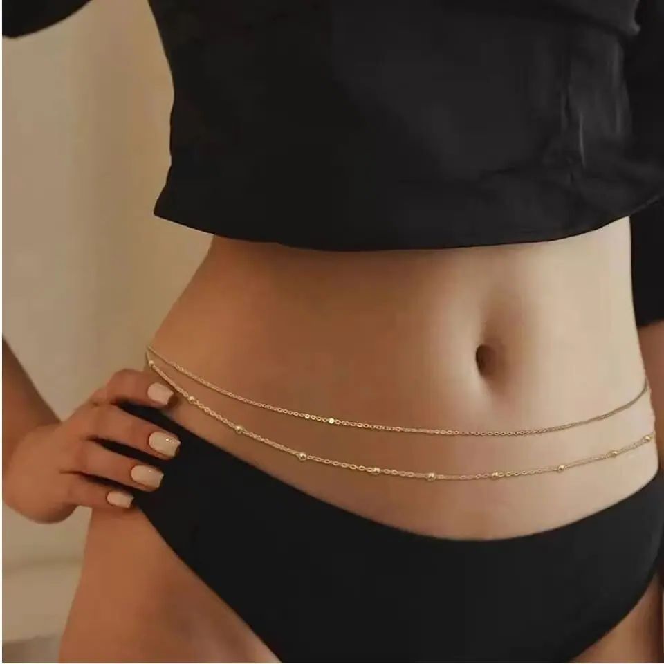 HipHop Double Layers Belly Cha - Body Jewelry Beach reseña y precio