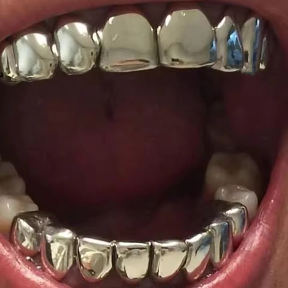 TOPGRILLZ Gold Silver Plated H - Body Jewelry Real Gold reseña y precio