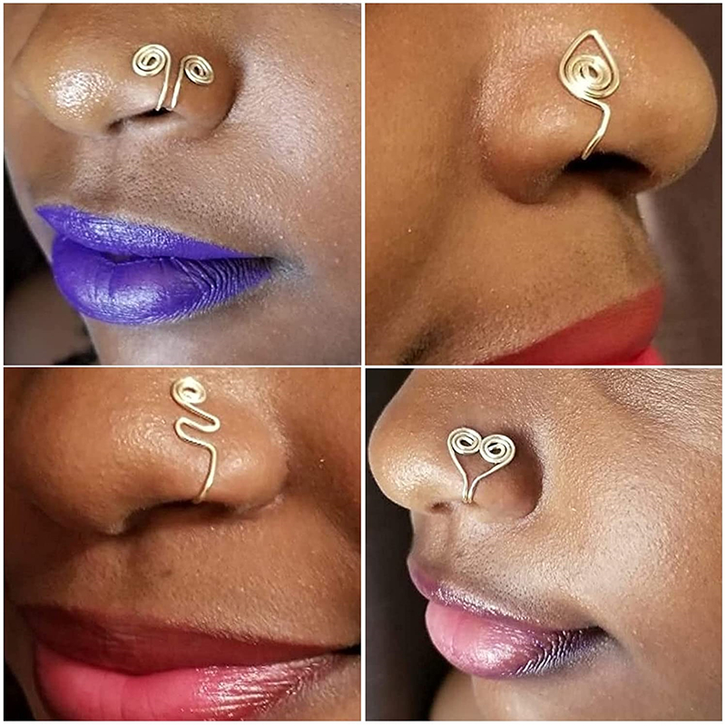 Fake Nose Ring Stainless Steel - Body Jewelry Nose Studs reseña y precio