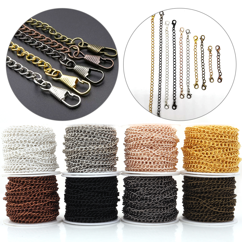 10yards/roll Flat 2-6mm Extens - Body Jewelry Chain reseña y precio
