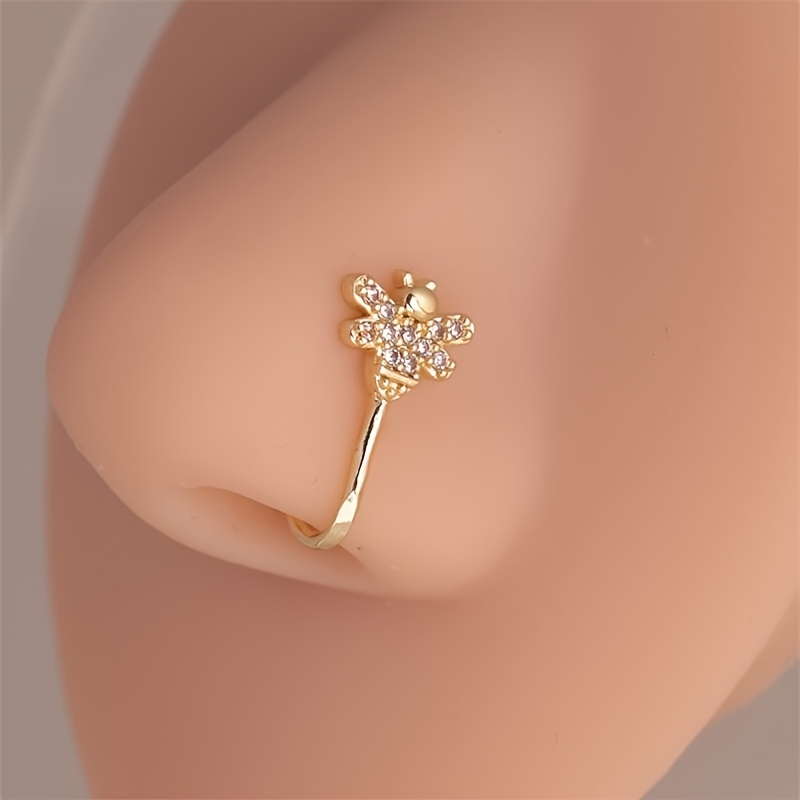 1-piece cute little bee zircon - Body Jewelry Nose Studs reseña y precio