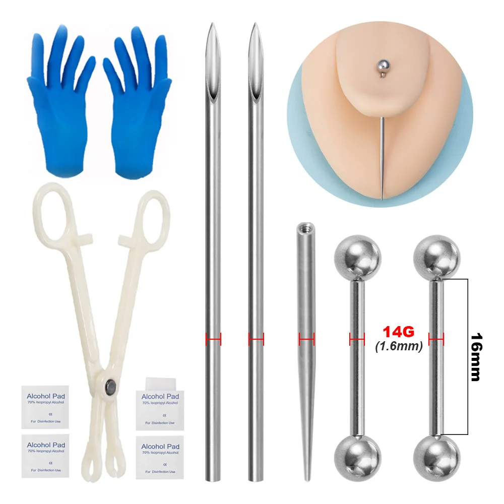 Professional Sterile Body Pier - Body Jewelry Kit reseña y precio
