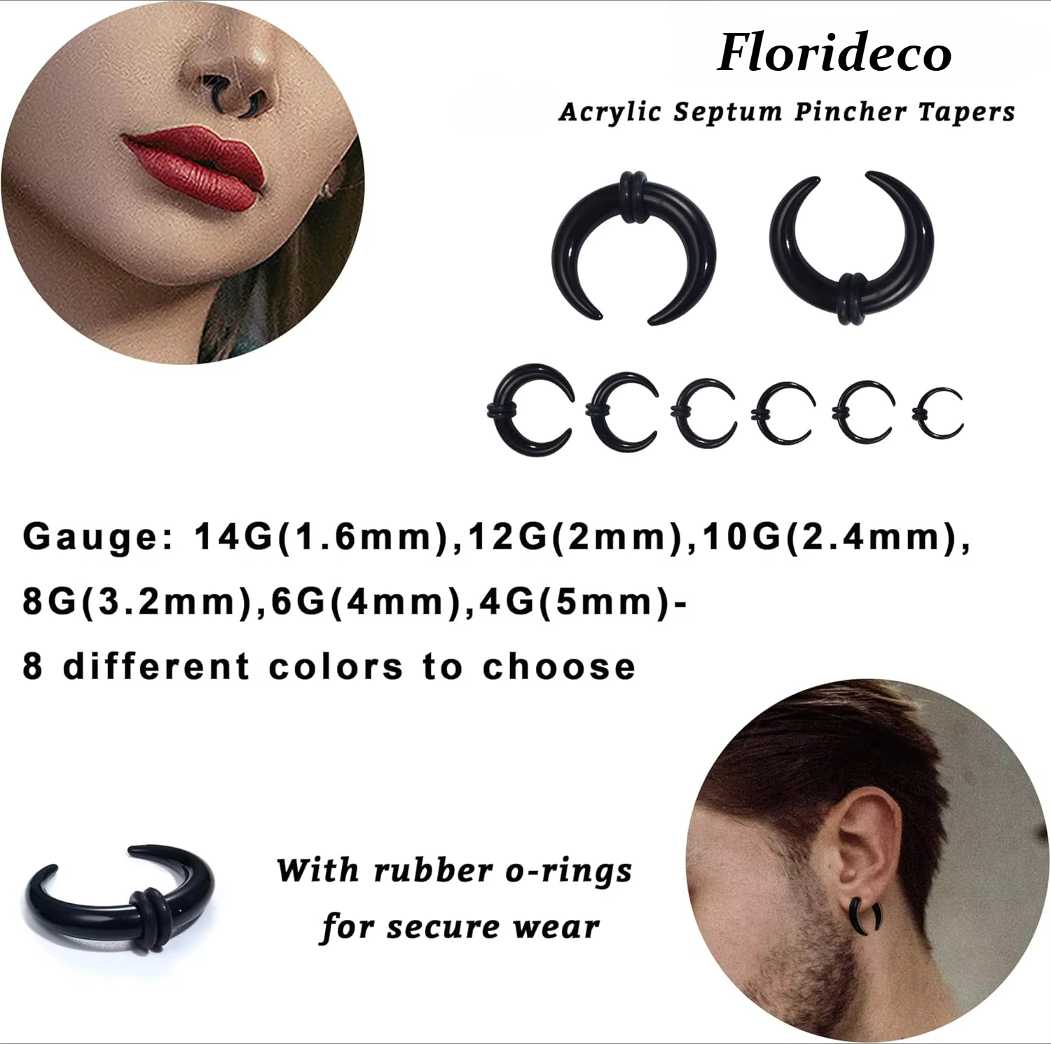 Florideco 4G-14G Acrylic Septu - Body Jewelry Gauges reseña y precio