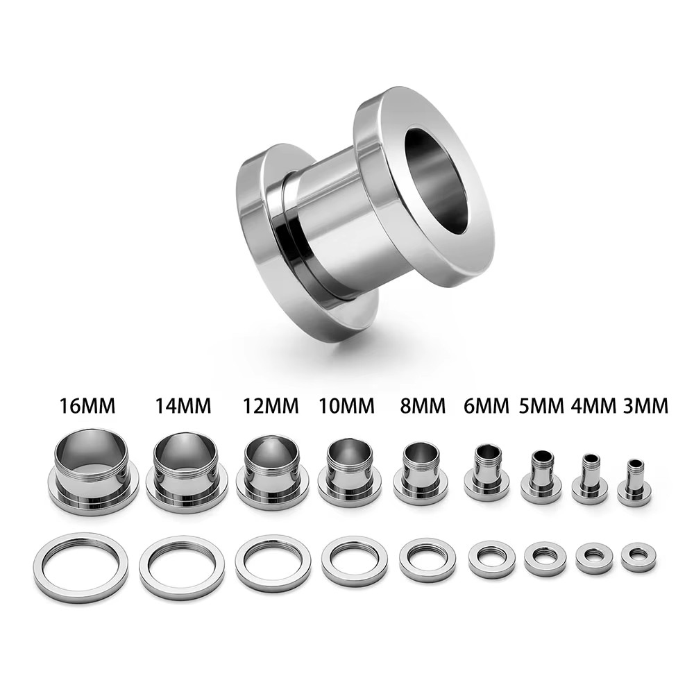 1PC Ear Tunnels Plugs Titanium - Body Jewelry Gauges reseña y precio