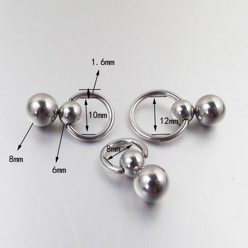 Stainless Steel Double Ball Cu - Nipple Bar Curved reseña y precio