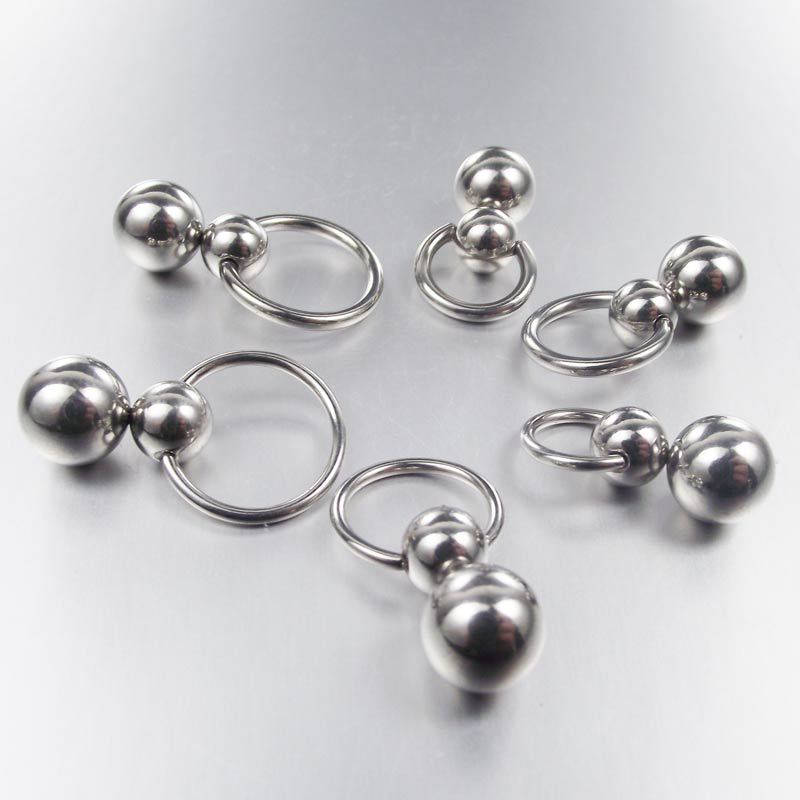 Stainless Steel Double Ball Cu - Nipple Bar Curved reseña y precio
