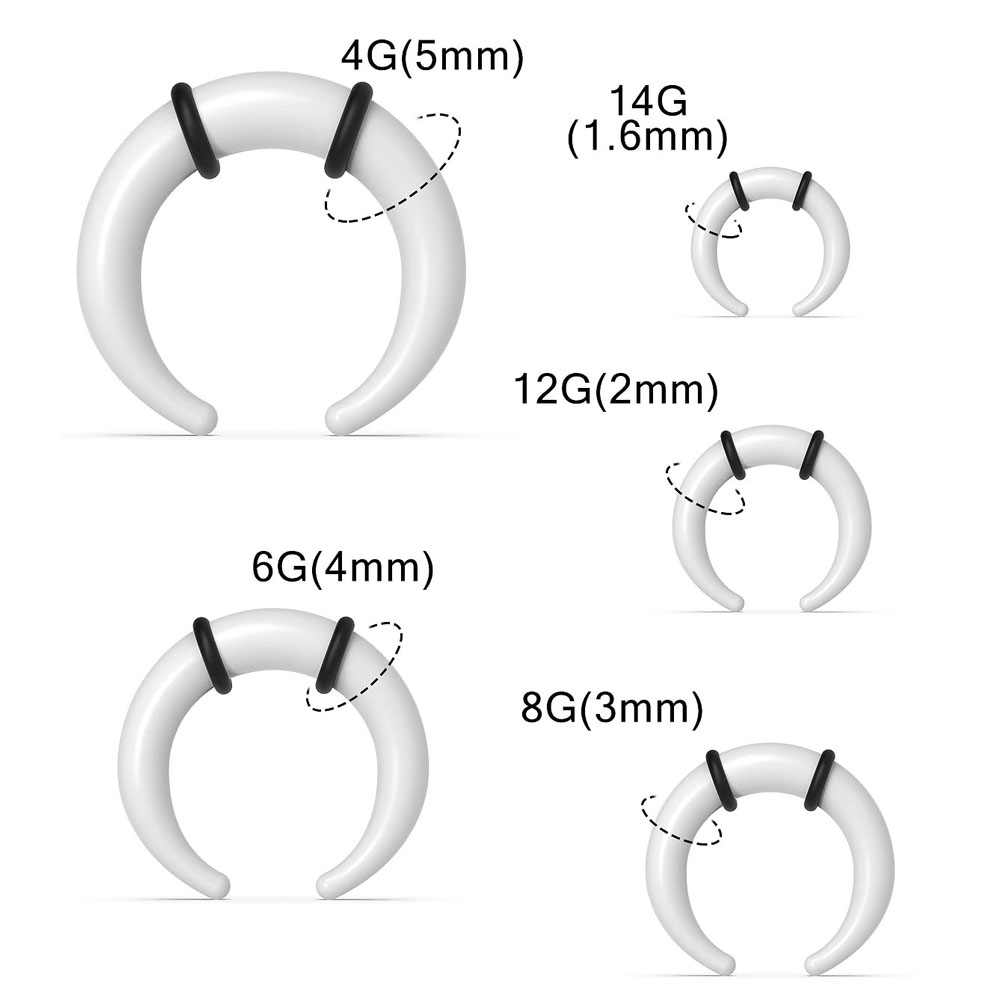 Large Septum Rings 14G 12G 8G  - Body Jewelry Gauges reseña y precio