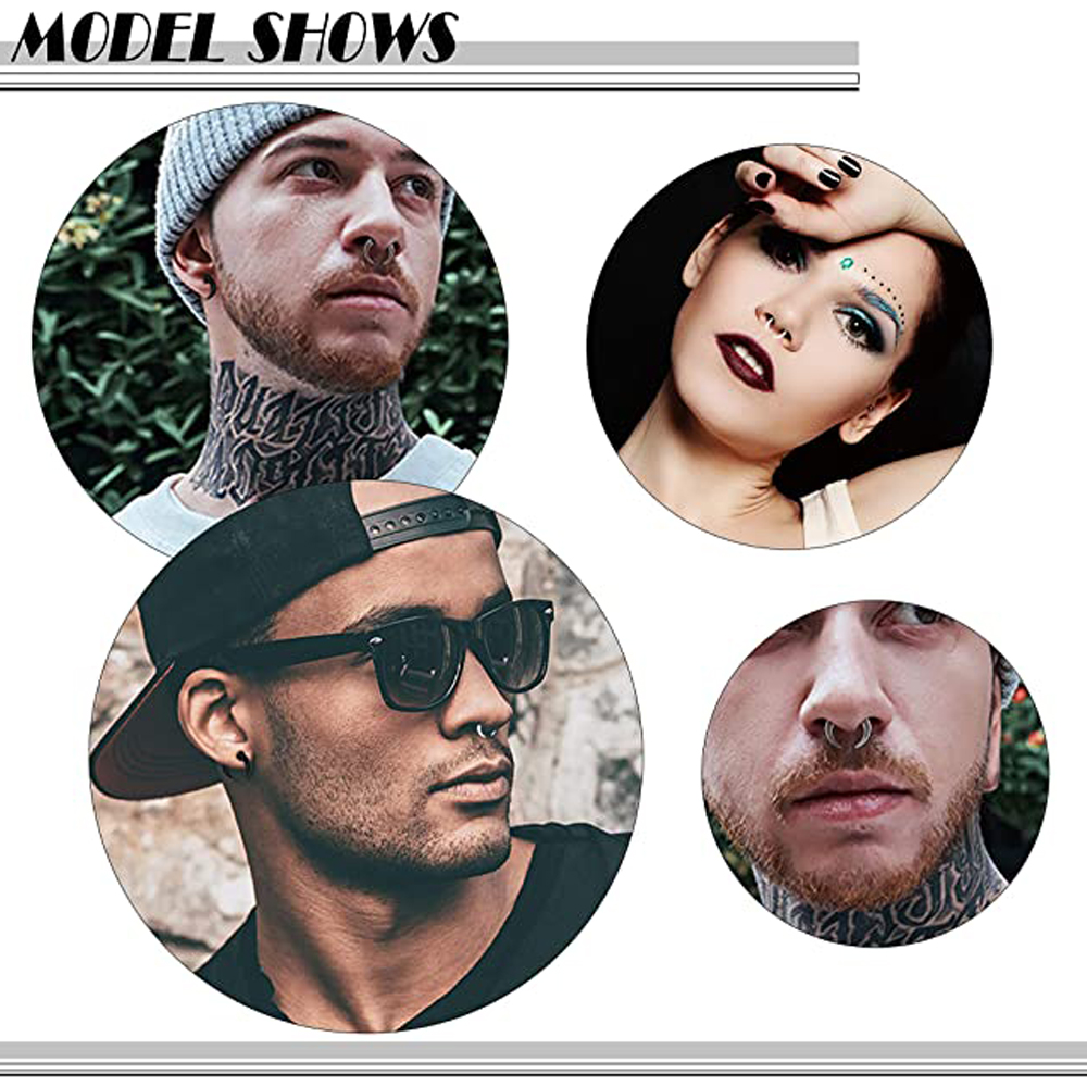Large Septum Rings 14G 12G 8G  - Body Jewelry Gauges reseña y precio
